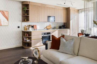 Kitchen area at a TCRW SOHO apartment ©Galliard Homes. Kitchen area at a TCRW SOHO apartment ©Galliard Homes.