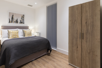 A typical bedroom at a Galliard Homes show apartment ©Galliard Homes. A typical bedroom at a Galliard Homes show apartment ©Galliard Homes.
