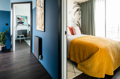 Bedroom at a Westgate House apartment, ©Galliard Homes. Bedroom at a Westgate House apartment, ©Galliard Homes.