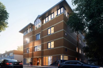 Craneshaw House exterior, ©Galliard Homes. Craneshaw House exterior, ©Galliard Homes.
