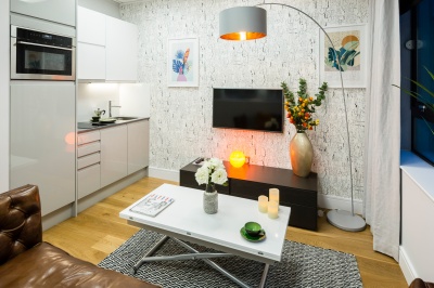 Kitchen and living area in a Galliard Homes showroom, ©Galliard Homes. Kitchen and living area in a Galliard Homes showroom, ©Galliard Homes.