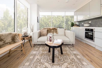 A typical living area at a Galliard Homes show apartment, ©Galliard Homes. A typical living area at a Galliard Homes show apartment, ©Galliard Homes.
