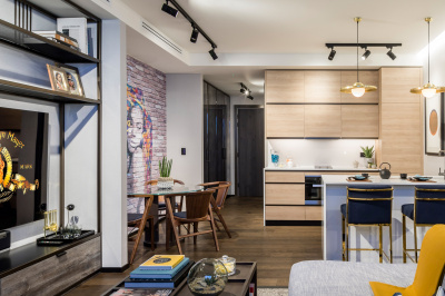 Open-plan kitchen, living and dining area at The Stage; image intended for illustrative purposes only, ©Galliard Homes. Open-plan kitchen, living and dining area at The Stage; image intended for illustrative purposes only, ©Galliard Homes.