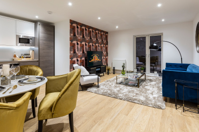 Living area in a Galliard Homes show apartment, ©Galliard Homes. Living area in a Galliard Homes show apartment, ©Galliard Homes.