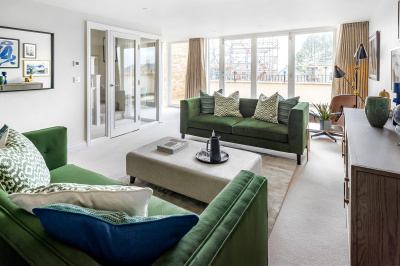 Living area at the Hope House show home, ©Acorn Property Group. Living area at the Hope House show home, ©Acorn Property Group.