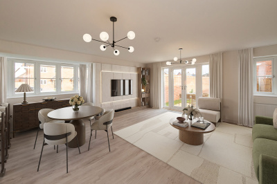 Open-plan living and dining at a 'Luttrell' Barrelmans Point house, ©Wavensmere