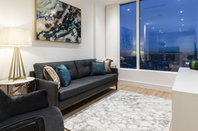 Living area at plot 507 Westgate House, ©Galliard Homes. Living area at plot 507 Westgate House, ©Galliard Homes.