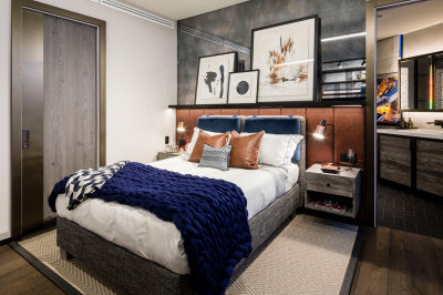 Bedroom at The Stage; image intended for illustrative purposes only, ©Galliard Homes. Bedroom at The Stage; image intended for illustrative purposes only, ©Galliard Homes.