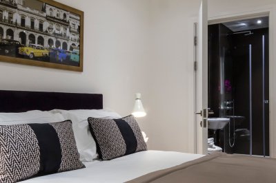 Bedroom area in a Galliard Homes studio apartment, ©Galliard Homes. Bedroom area in a Galliard Homes studio apartment, ©Galliard Homes.