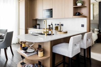 Kitchen area at a TCRW SOHO apartment ©Galliard Homes. Kitchen area at a TCRW SOHO apartment ©Galliard Homes.
