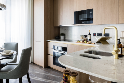 Kitchen area at a TCRW SOHO apartment ©Galliard Homes. Kitchen area at a TCRW SOHO apartment ©Galliard Homes.