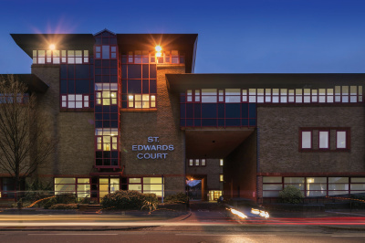St Edwards Court exterior, ©Galliard Homes. St Edwards Court exterior, ©Galliard Homes.
