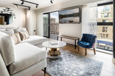 Open-plan living and dining area at Newham’s Yard at Tower Bridge Road; ©Acorn Property Group. Open-plan living and dining area at Newham’s Yard at Tower Bridge Road; ©Acorn Property Group.
