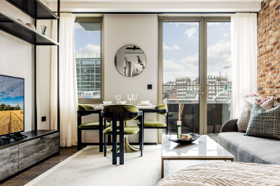 Open-plan living, dining and kitchen at The Stage ©Galliard Homes Open-plan living, dining and kitchen at The Stage ©Galliard Homes