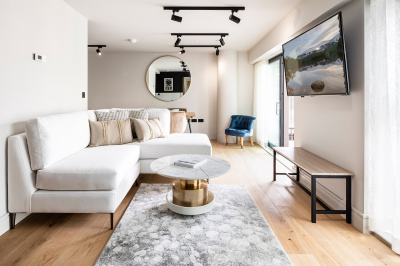 Open-plan living and dining area at Newham’s Yard at Tower Bridge Road; ©Acorn Property Group. Open-plan living and dining area at Newham’s Yard at Tower Bridge Road; ©Acorn Property Group.