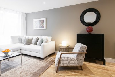 Living area at a Galliard Homes show apartment, ©Galliard Homes. Living area at a Galliard Homes show apartment, ©Galliard Homes.