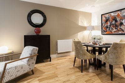 Dining area at a Galliard Homes show apartment, ©Galliard Homes. Dining area at a Galliard Homes show apartment, ©Galliard Homes.