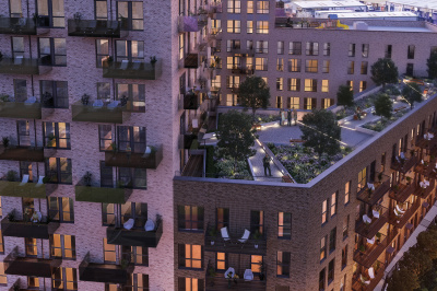 Citypark Gardens, computer generated image intended for illustrative purposes only, ©Galliard Homes. Citypark Gardens, computer generated image intended for illustrative purposes only, ©Galliard Homes.