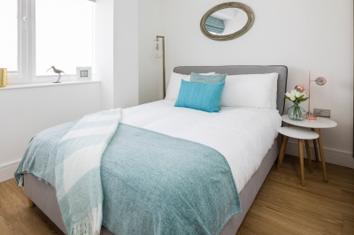 Bedroom in a typical Galliard apartment, ©Galliard Homes. Bedroom in a typical Galliard apartment, ©Galliard Homes.