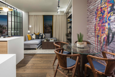 Open-plan kitchen, living and dining area at The Stage; image intended for illustrative purposes only, ©Galliard Homes. Open-plan kitchen, living and dining area at The Stage; image intended for illustrative purposes only, ©Galliard Homes.