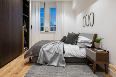Bedroom at Islington Square, ©Galliard Homes. Bedroom at Islington Square, ©Galliard Homes.
