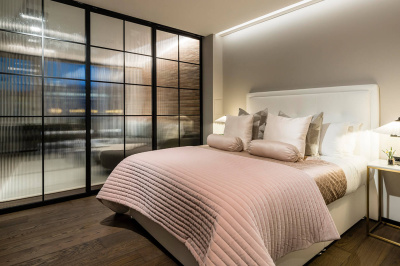 Bedroom at Apartment 210 The Stage, ©Galliard Homes. Bedroom at Apartment 210 The Stage, ©Galliard Homes.