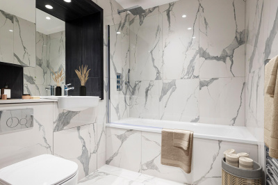 Bathroom in a Park Avenue Place apartment, computer generated image intended for illustrative use only, ©Galliard Homes. Bathroom in a Park Avenue Place apartment, computer generated image intended for illustrative use only, ©Galliard Homes.
