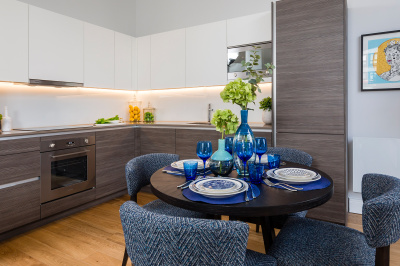 Kitchen in a Galliard Homes show apartment, ©Galliard Homes. Kitchen in a Galliard Homes show apartment, ©Galliard Homes.