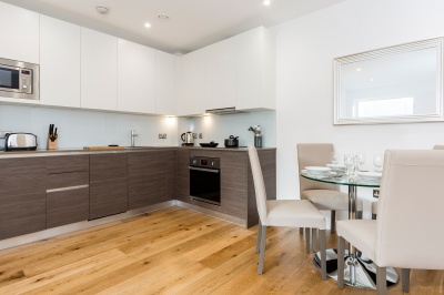 Kitchen in a Galliard Homes show apartment, computer generated image intended for illustrative purposes only, ©Galliard Homes. Kitchen in a Galliard Homes show apartment, computer generated image intended for illustrative purposes only, ©Galliard Homes.