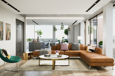 Living area at Islington Square, ©Galliard Homes. Living area at Islington Square, ©Galliard Homes.