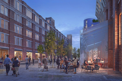 Islington Square, computer generated image intended for illustrative purposes only, ©Galliard Homes. Islington Square, computer generated image intended for illustrative purposes only, ©Galliard Homes.