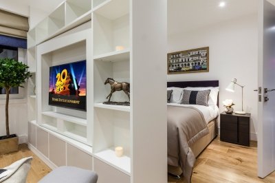 Bedroom area in a Galliard Homes studio apartment, ©Galliard Homes. Bedroom area in a Galliard Homes studio apartment, ©Galliard Homes.