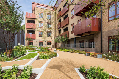 Church Road exterior, ©Galliard Homes. Church Road exterior, ©Galliard Homes.