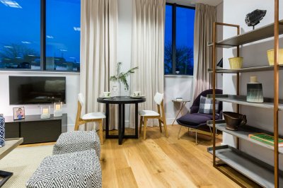 A typical living and dining area at a Galliard Homes show apartment, ©Galliard Homes. A typical living and dining area at a Galliard Homes show apartment, ©Galliard Homes.