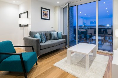 Living area at a Galliard Homes show apartment, ©Galliard Homes. Living area at a Galliard Homes show apartment, ©Galliard Homes.
