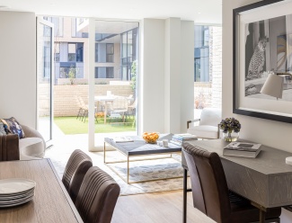 Step Inside the Wimbledon Grounds Show Maisonette Living area in the Wimbledon Grounds show maisonette