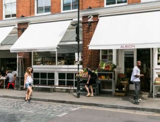 Albion café, bakery and grocery on Boundary Street, Shoreditch Shoreditch, East London, London, Prime Property, Prime London, Luxury Homes, Galliard Homes, The Stage EC2