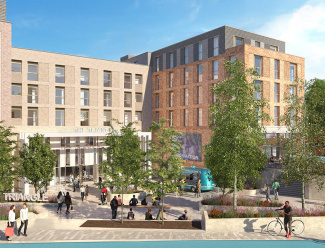 CGI of PSBA scheme by The Galliard Apsley Partnership in Selly Oak, Birmingham.